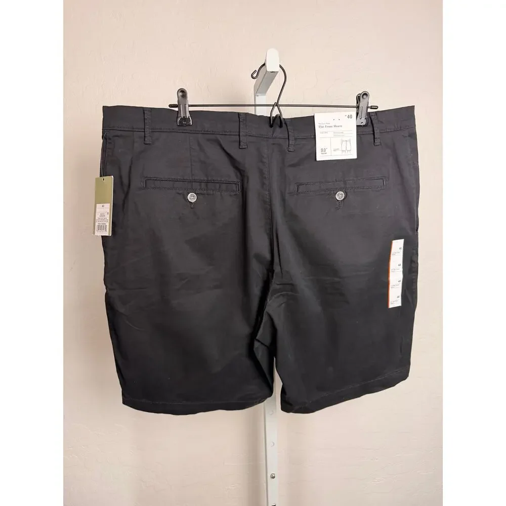 Goodfellow & Co Every Wear Flat Front Shorts Black Chino Men’s Size 40 NWT